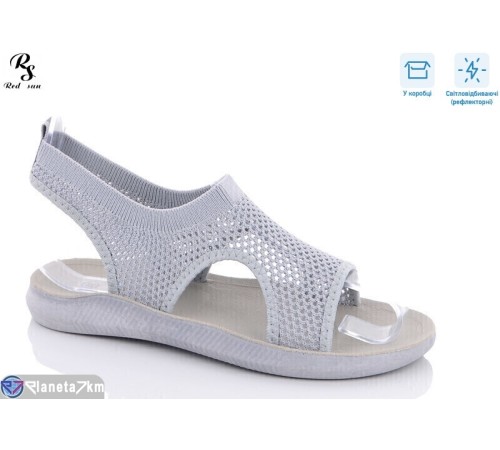Босоніжки жіночі на літо (8 пар р.36-41) сірий  "Red Sun"