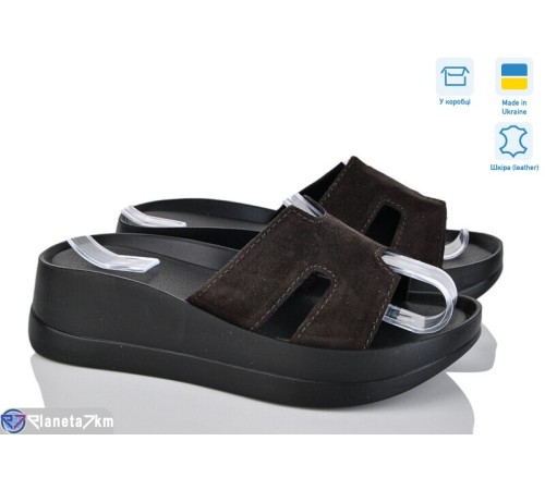 Шлепки жіночі на літо (6 пар р.36-40) коричневий  "Linda"