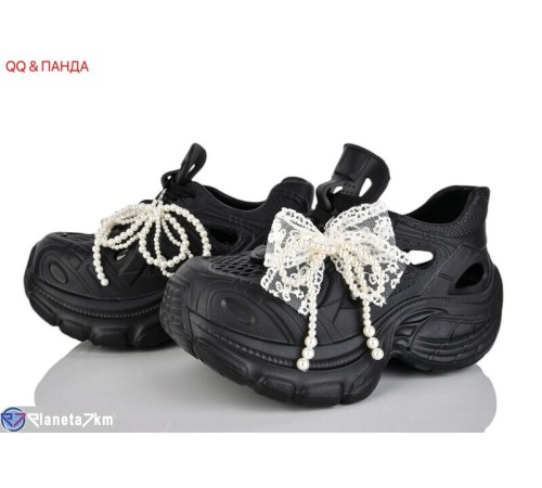 Кросівки жіночі на літо (6 пар р.36-41) чорний  "QQ&Панда"