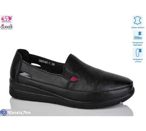 Туфлі жіночі на весну/осінь (8 пар р.37-42) чорний  "Gukkcr"