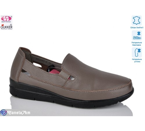 Туфлі жіночі на весну/осінь (8 пар р.37-42) коричневий  "Gukkcr"