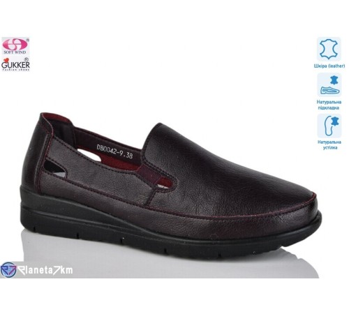Туфлі жіночі на весну/осінь (8 пар р.37-42) бордовий  "Gukkcr"