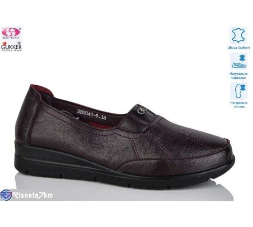 Туфлі жіночі на весну/осінь (8 пар р.37-42) бордовий  "Gukkcr"