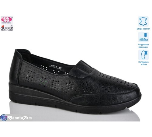 Туфлі жіночі на літо (8 пар р.37-42) чорний  "Gukkcr"