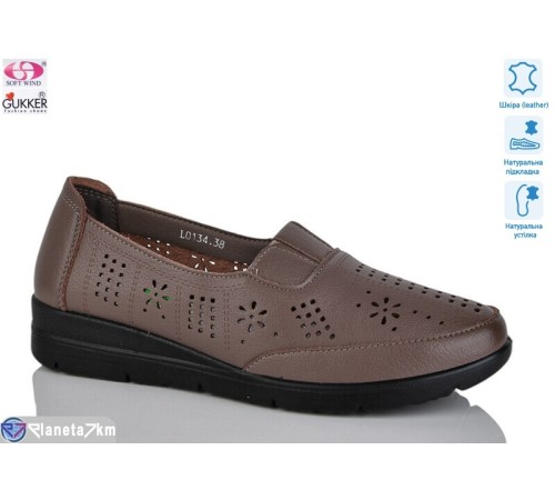 Туфлі жіночі на літо (8 пар р.37-42) коричневий  "Gukkcr"
