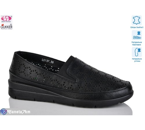 Туфлі жіночі на літо (8 пар р.37-42) чорний  "Gukkcr"