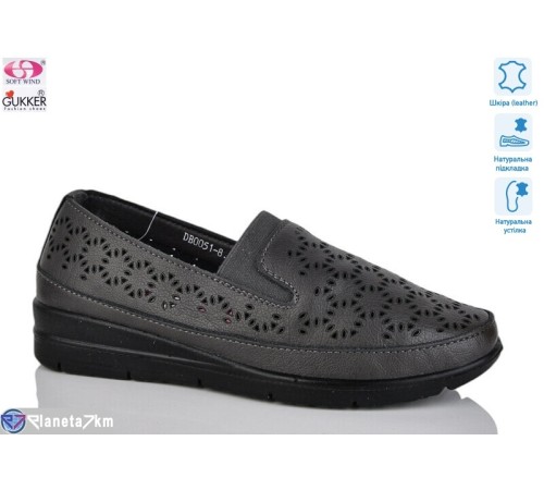 Туфлі жіночі на літо (8 пар р.37-42) сірий  "Gukkcr"