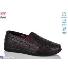 Туфлі жіночі на літо (8 пар р.37-42) бордовий  "Gukkcr"