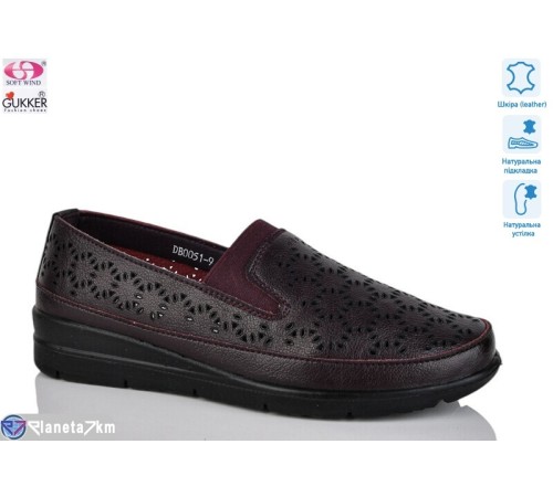 Туфлі жіночі на літо (8 пар р.37-42) бордовий  "Gukkcr"