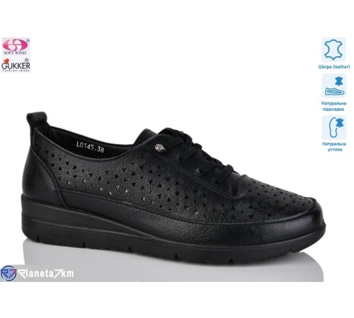 Туфлі жіночі на літо (8 пар р.37-42) чорний  "Gukkcr"