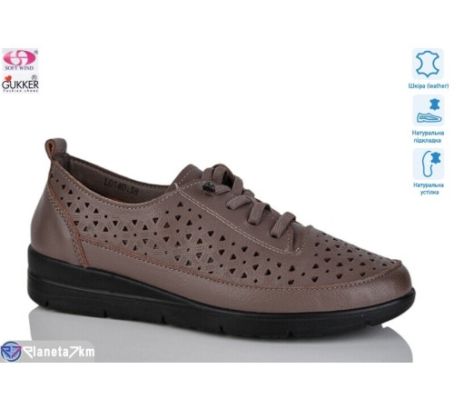 Туфлі жіночі на літо (8 пар р.37-42) коричневий  "Gukkcr"