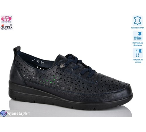 Туфлі жіночі на літо (8 пар р.37-42) синій  "Gukkcr"