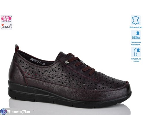 Туфлі жіночі на літо (8 пар р.37-42) бордовий  "Gukkcr"