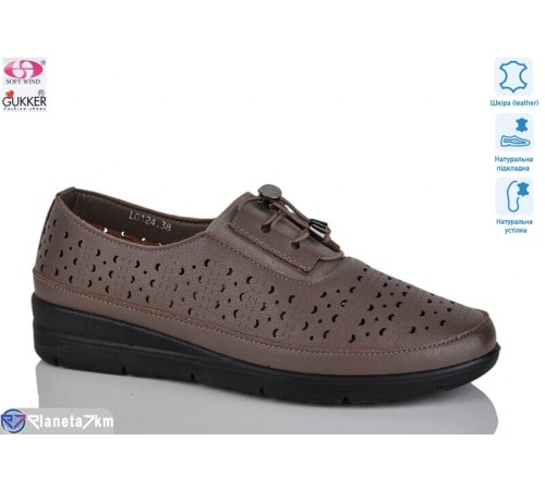 Туфлі жіночі на літо (8 пар р.37-42) коричневий  "Gukkcr"