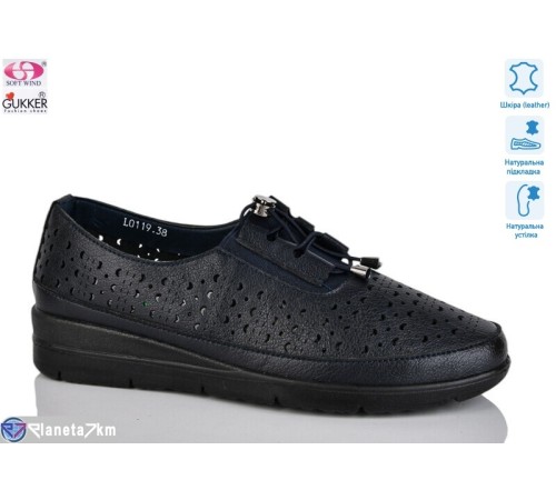 Туфлі жіночі на літо (8 пар р.37-42) синій  "Gukkcr"