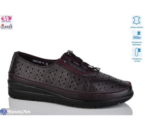Туфлі жіночі на літо (8 пар р.37-42) бордовий  "Gukkcr"