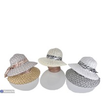 Капелюх жіночий на літо (5 шт. р.сетка 56-58) мікс  "CAROLLA"