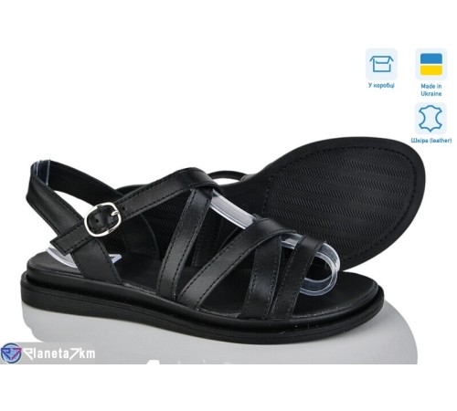 Босоніжки жіночі на літо (6 пар р.36-40) чорний  "Linda"