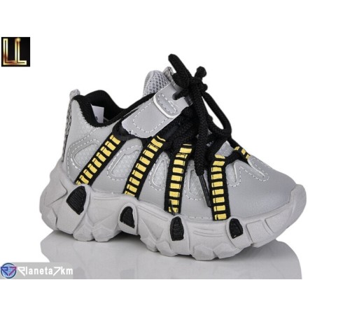 Дитячі кросівки на весну/осінь (8 пар р.21-26) сірий  "Lilin"