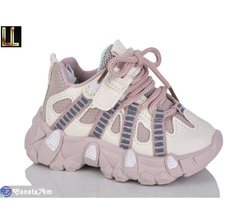 Дитячі кросівки на весну/осінь (8 пар р.25-30) рожевий  "Lilin"