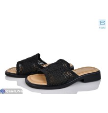 Шлепки жіночі на літо (12 пар р.37-40) чорний  "Mirella"