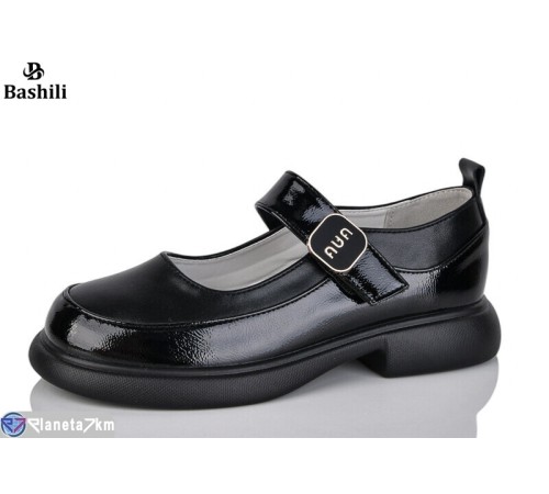 Дитячі туфлі на весну/осінь (8 пар р.32-37) чорний  "Башили"