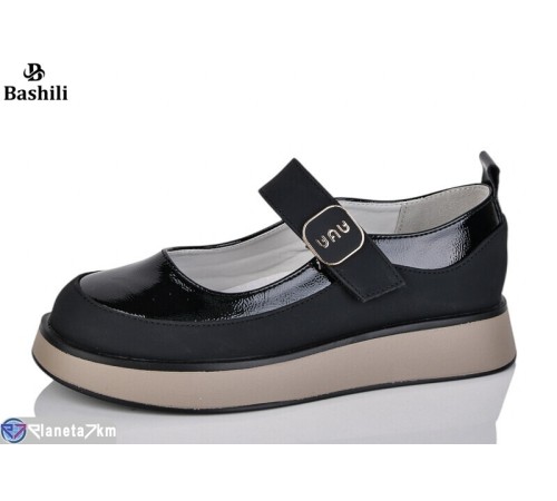 Дитячі туфлі на весну/осінь (8 пар р.32-37) чорний  "Башили"