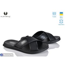 Шлепки чоловічі на літо (8 пар р.40-45) чорний  "Alex Bens"