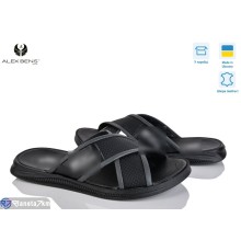 Шлепки чоловічі на літо (8 пар р.40-45) чорний  "Alex Bens"