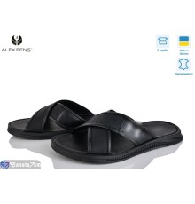 Шлепки чоловічі на літо (8 пар р.40-45) чорний  "Alex Bens"