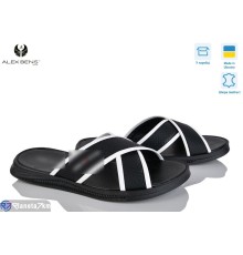 Шлепки чоловічі на літо (8 пар р.40-45) чорний  "Alex Bens"
