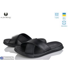 Шлепки чоловічі на літо (8 пар р.40-45) чорний  "Alex Bens"