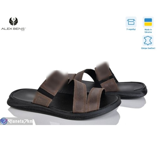 Шлепки чоловічі на літо (8 пар р.40-45) коричневий  "Alex Bens"