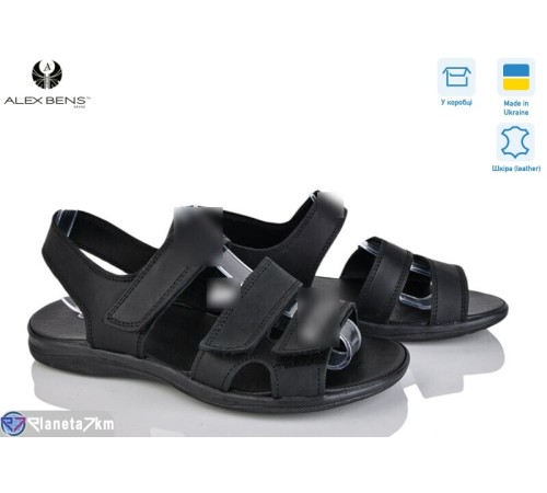 Сандалі чоловічі на літо (8 пар р.40-45) чорний  "Alex Bens"