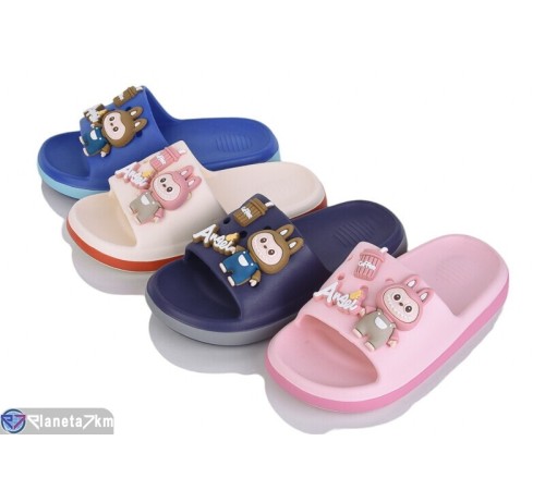 Шлепки дитячі на літо (12 пар р.30-35) мікс  "MILLY"