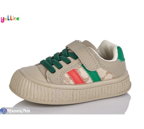 Дитячі кросівки на весну/осінь (12 пар р.22-27) бежевий  "Yalike"