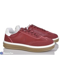 Кросівки жіночі на весну/осінь (8 пар р.36-41) бордовий  "LOREDANA"