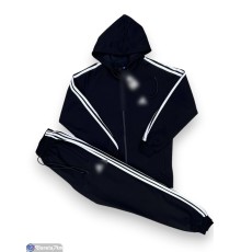 Спортивний костюм чоловічий на весну/осінь (5 шт. р.сетка M-3XL) чорний  "Peton"