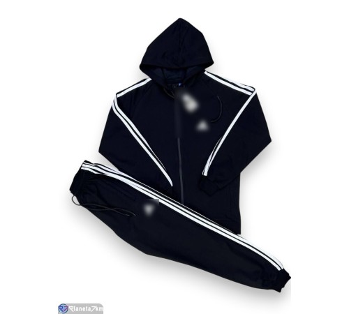 Спортивний костюм чоловічий на весну/осінь (5 шт. р.сетка M-3XL) чорний  "Peton"