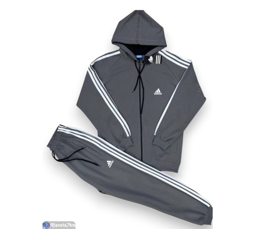 Спортивний костюм чоловічий на весну/осінь (5 шт. р.сетка M-3XL) сірий  "Peton"