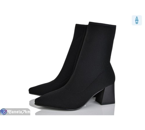 Черевики жіночі на весну/осінь (6 пар р.36-40) чорний  "MARADONA"