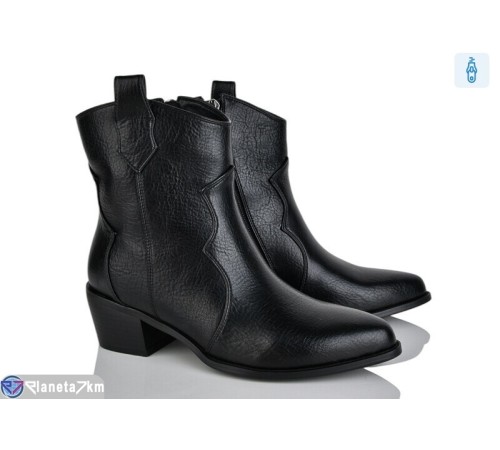 Черевики жіночі на весну/осінь (6 пар р.36-40) чорний  "MARADONA"