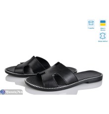 Шлепки жіночі на літо (6 пар р.36-40) чорний  "Linda"