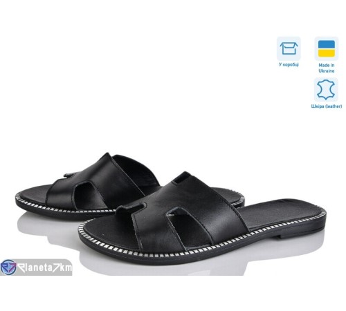 Шлепки жіночі на літо (6 пар р.36-40) чорний  "Linda"