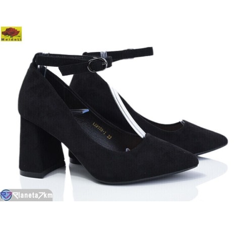 Дитячі туфлі на весну/осінь (6 пар р.33-38) чорний  "Mei De Li"