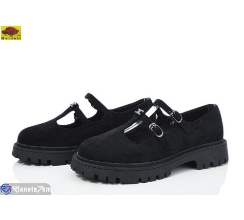 Туфлі жіночі на весну/осінь (8 пар р.36-40) чорний  "Mei De Li"