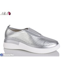 Туфлі жіночі на весну/осінь (8 пар р.36-41) срібний  "Aba"