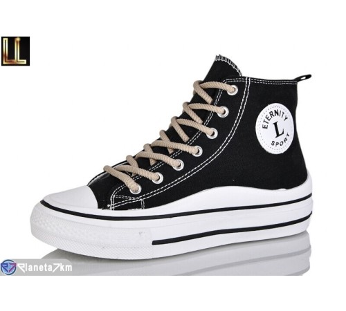 Кеди на весну/осінь (8 пар р.37-41) чорний  "Lilin"