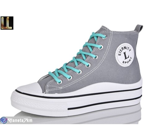 Кеди на весну/осінь (8 пар р.37-41) сірий  "Lilin"