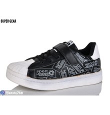 Дитячі кросівки на весну/осінь (8 пар р.31-36) чорний  "Super Gear"